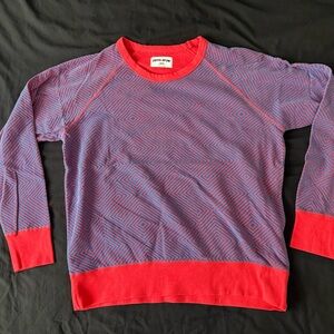Red and Purple Geometric Men's Sweater